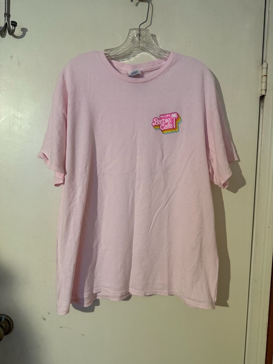 Delta Tops - Delta Pink Barbie Café Graphic Short Sleeve Tee